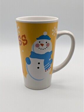 Christmas Bay Island Bliss Snowman Coffee or Latte Mug Cup Tall 16oz Ceramic